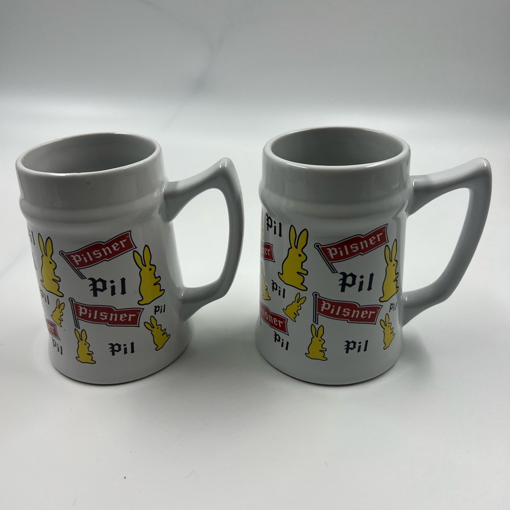 Pilsner Beer Stein Mug X 2